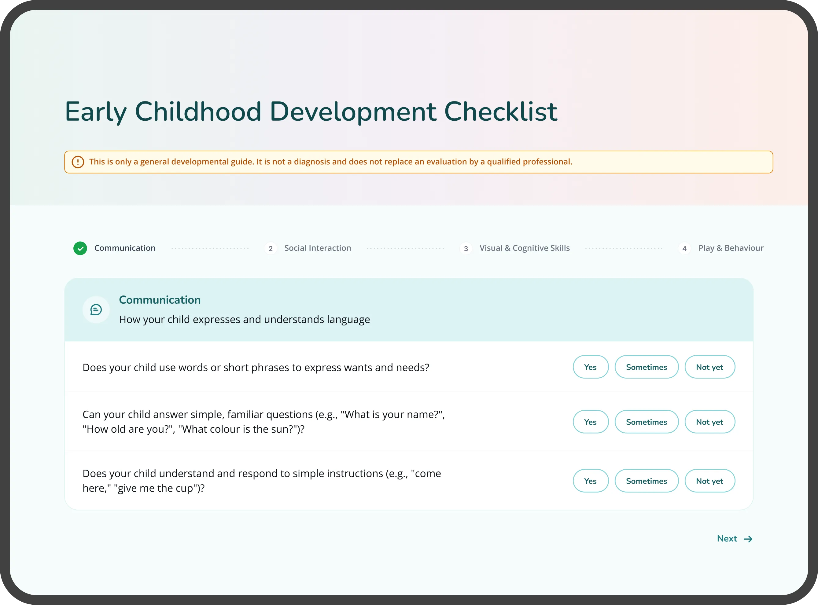 Early Childhood Development Checklist preview